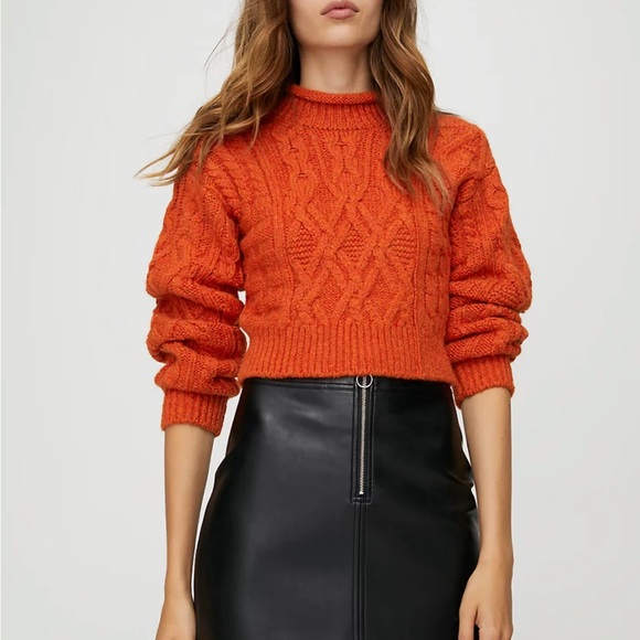 ARITZIA LEATHER SKIRT - Picture 9 of 9